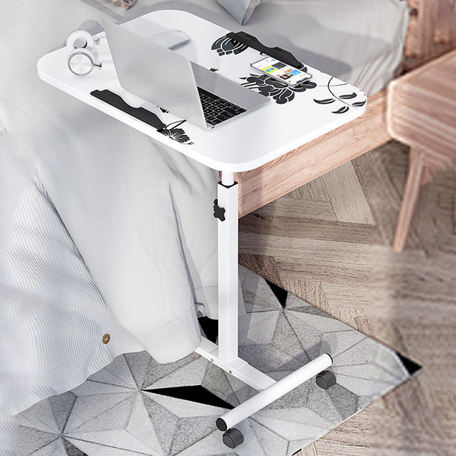 Modern Hight Adjustable Desk Home Curved Desktop Writing Desk with Caster Wheels