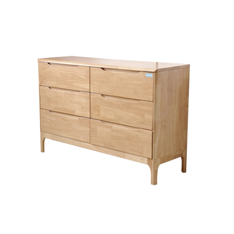 16" D Rubber Wood Storage Chest Bedroom Storage Chest Dresser with Drawers