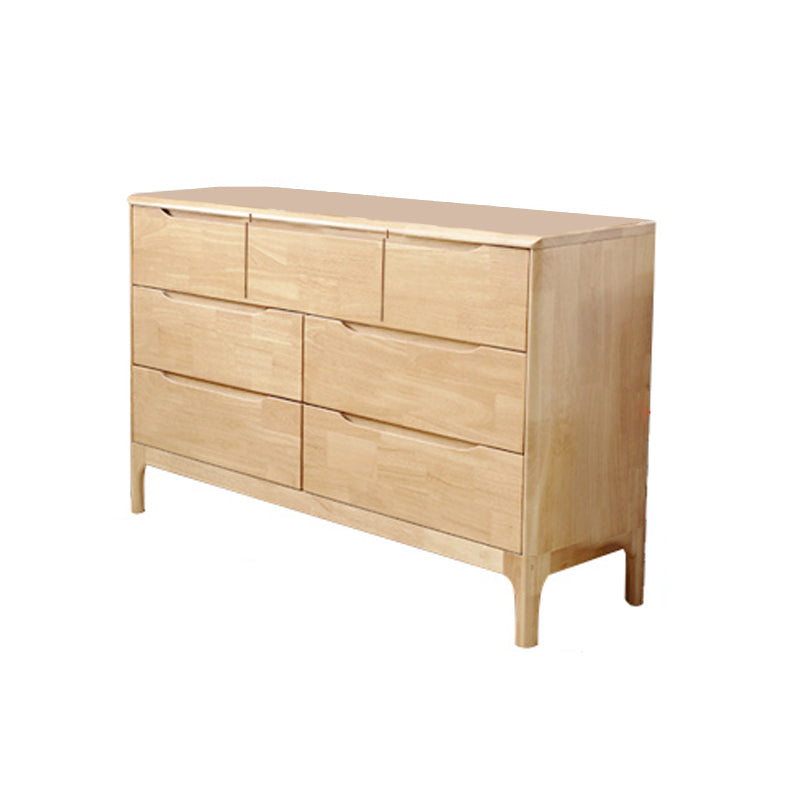 16" D Rubber Wood Storage Chest Bedroom Storage Chest Dresser with Drawers