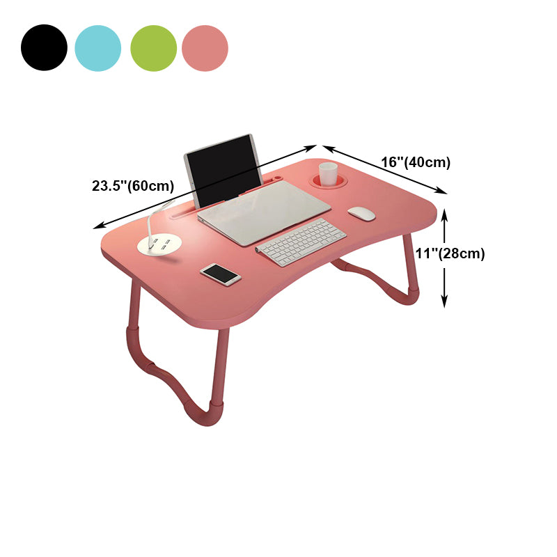 Curved Bedroom Folding Writing Desk Manufactured Wood Modern Desk,23.7"L x 15.7"W x 11"H