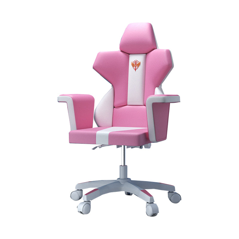 Modern Fixed Arm Desk Computer Chair High-Back Chair with Wheels