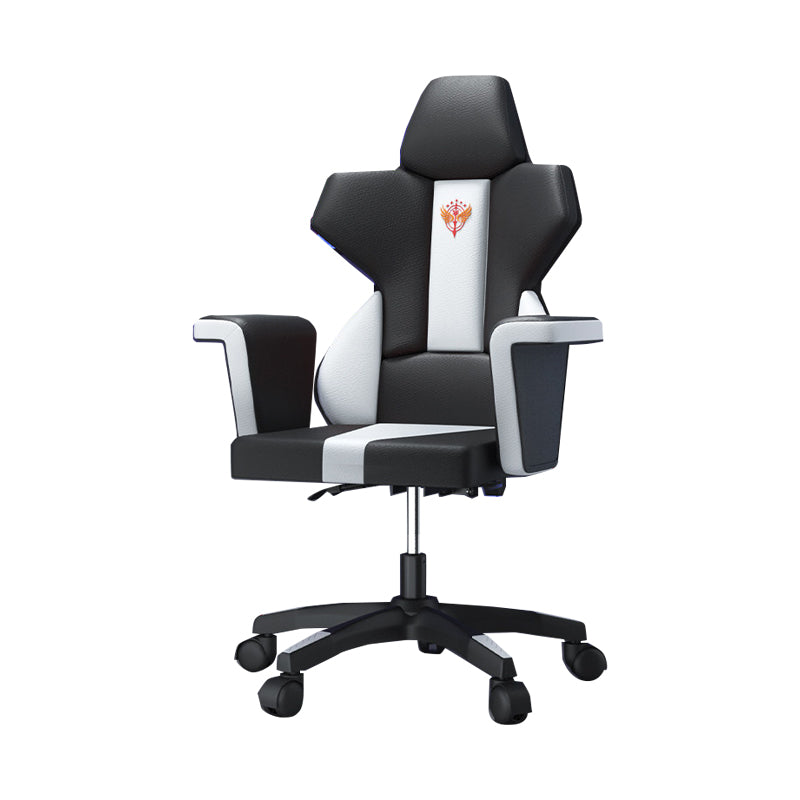 Modern Fixed Arm Desk Computer Chair High-Back Chair with Wheels