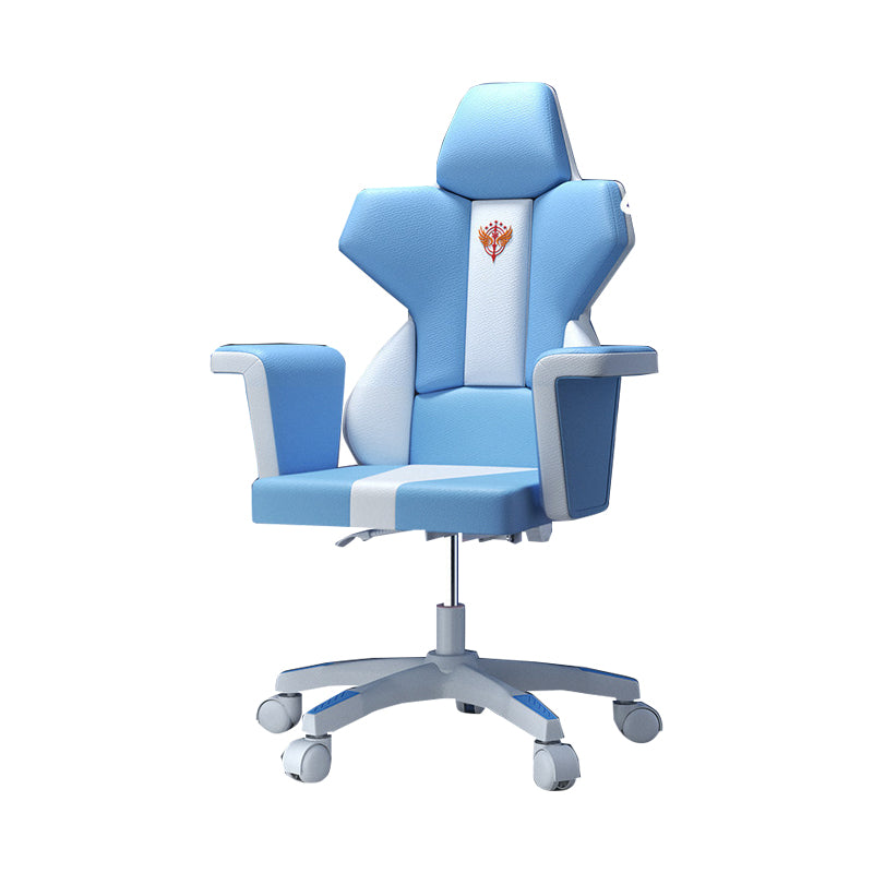 Modern Fixed Arm Desk Computer Chair High-Back Chair with Wheels