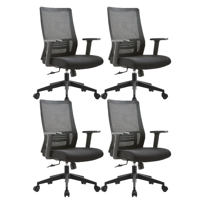 Modern Mesh Computer Chair Mid Back Chair with Wheels No Distressing