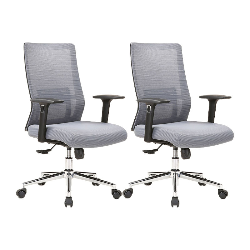 Modern Mesh Computer Chair Mid Back Chair with Wheels No Distressing