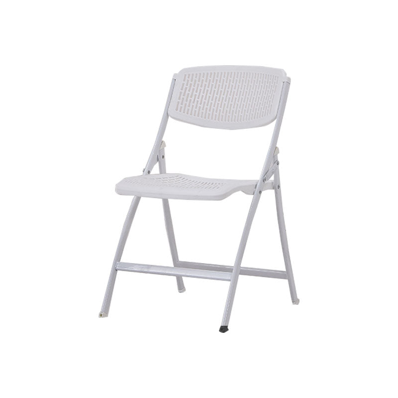 Contemporary Metal Legs Plastic Chair Armless Mid-Back Task Chair