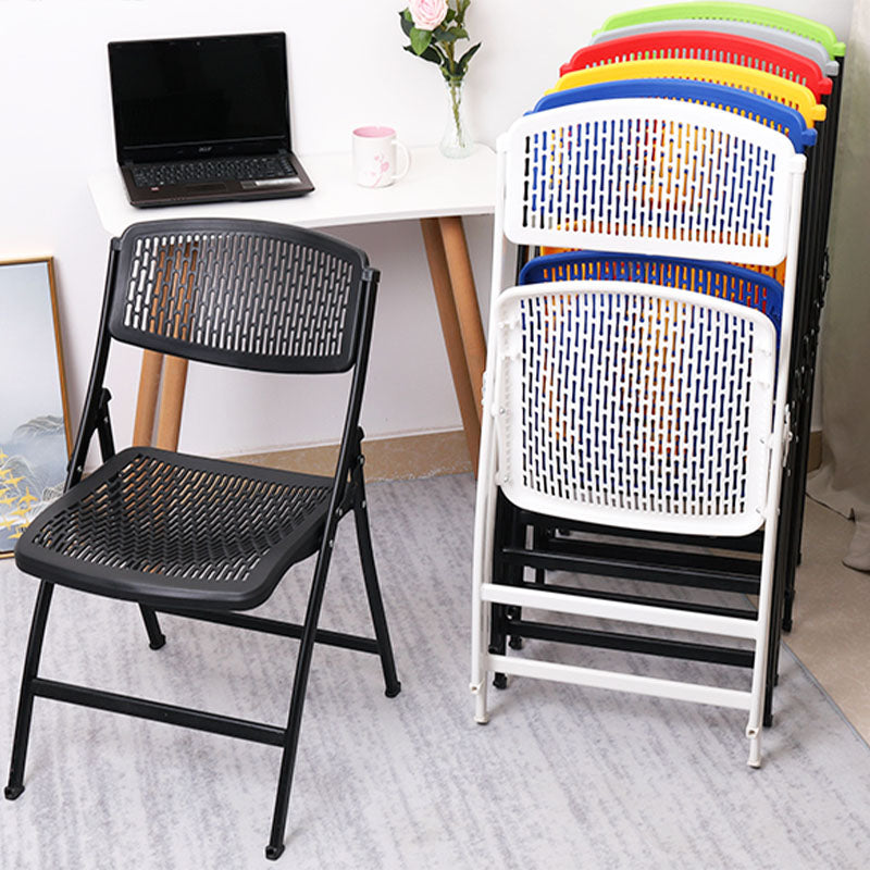 Plastic Modern Office Chair Armless Upholstered Conference Chair