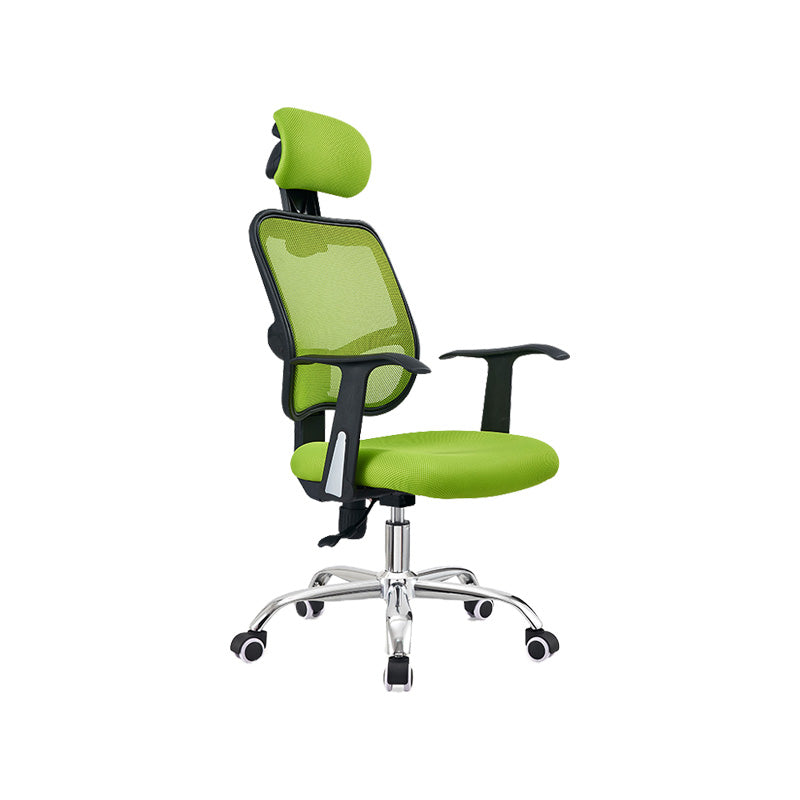 Modern Swivel Wheels Desk Chair Fixed Arms Tilt Mechanism Office Chair