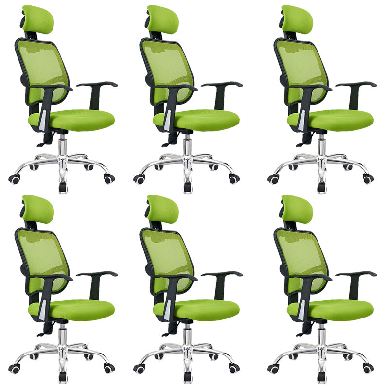 Modern Swivel Wheels Desk Chair Fixed Arms Tilt Mechanism Office Chair