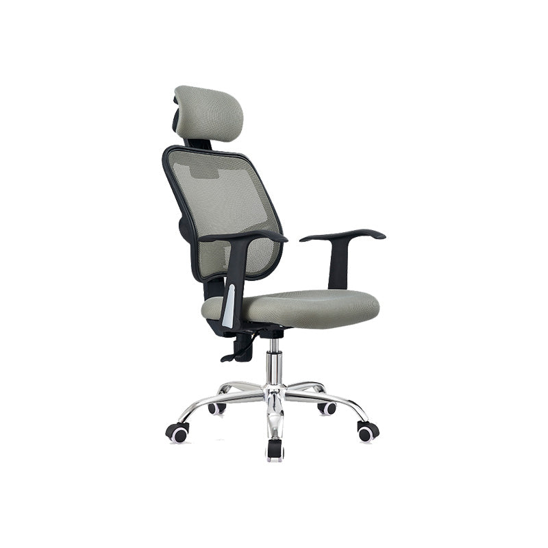 Modern Swivel Wheels Desk Chair Fixed Arms Tilt Mechanism Office Chair