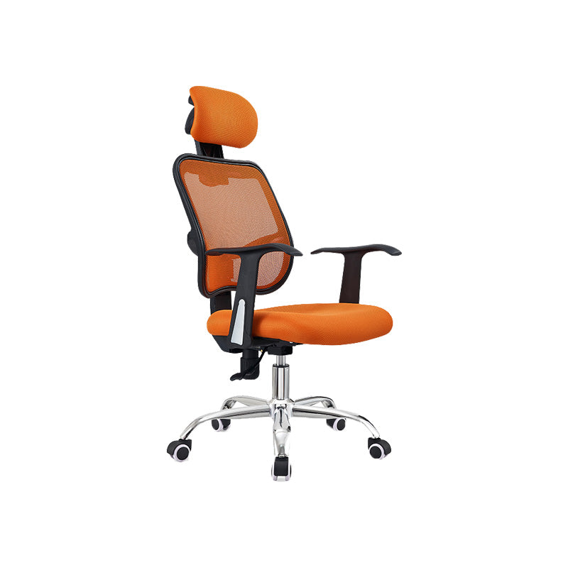 Modern Swivel Wheels Desk Chair Fixed Arms Tilt Mechanism Office Chair