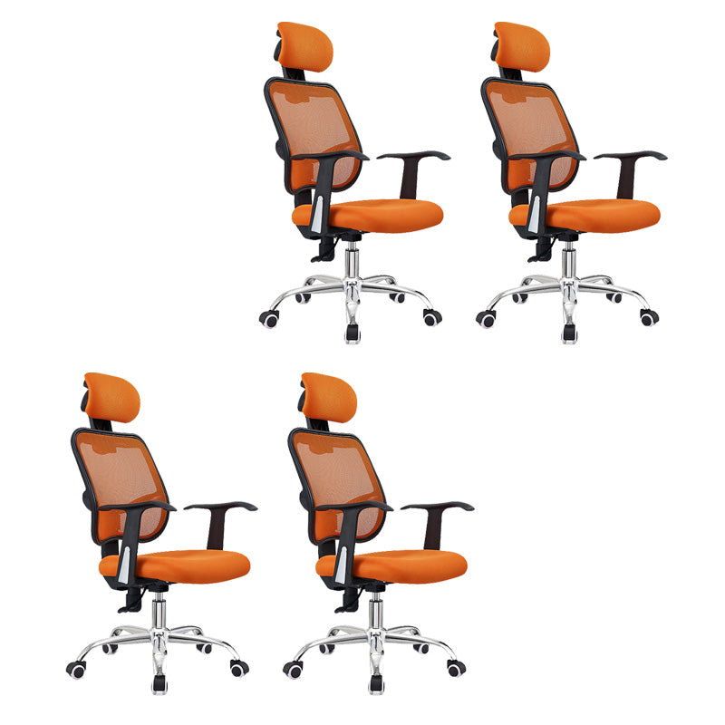 Modern Swivel Wheels Desk Chair Fixed Arms Tilt Mechanism Office Chair