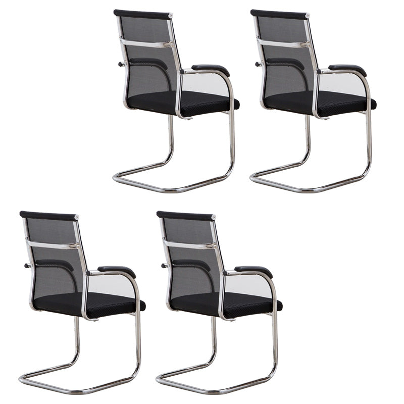 Contemporary PU Computer Chair Black Back Office Star Desk Chair