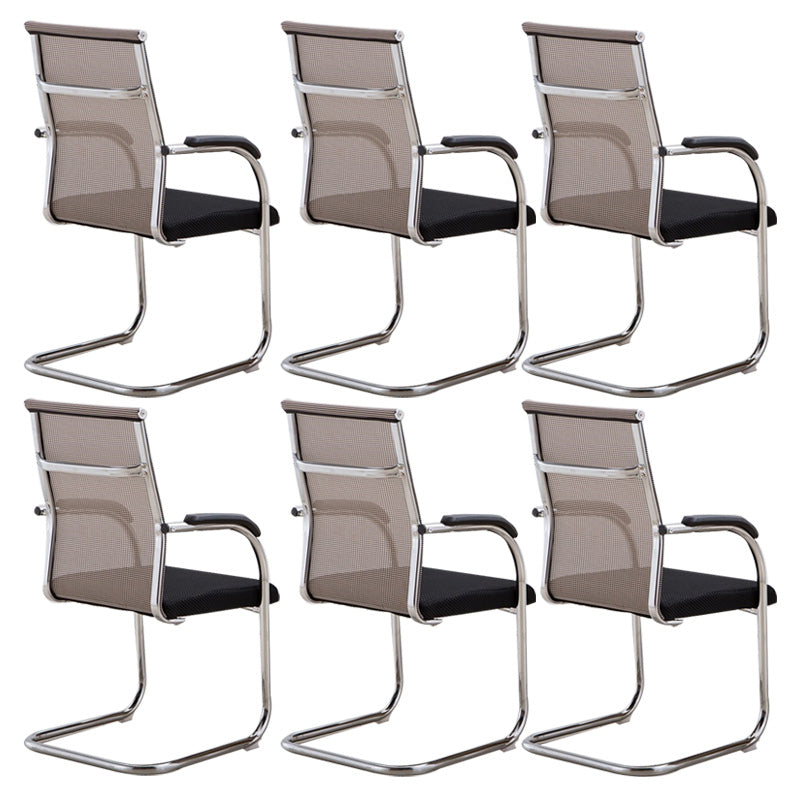 Contemporary PU Computer Chair Black Back Office Star Desk Chair