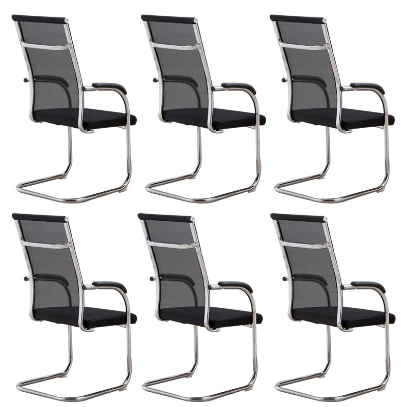 Contemporary PU Computer Chair Black Back Office Star Desk Chair