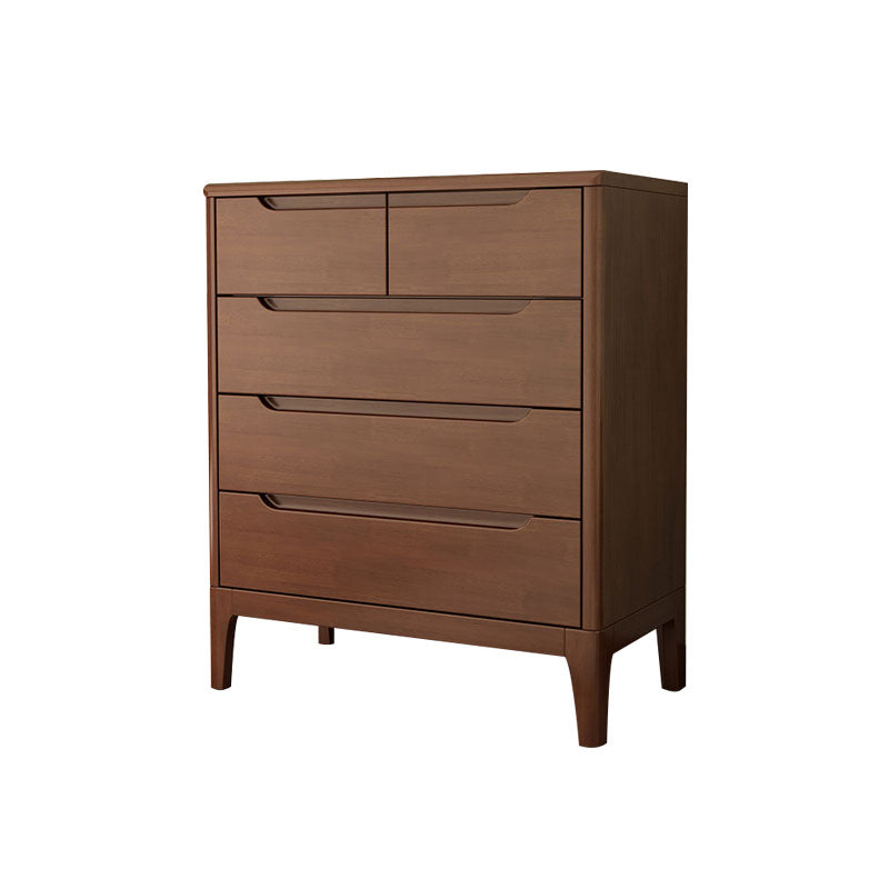 Modern Rubber Wood Storage Chest Bedroom 16" D Storage Chest Dresser with Drawers