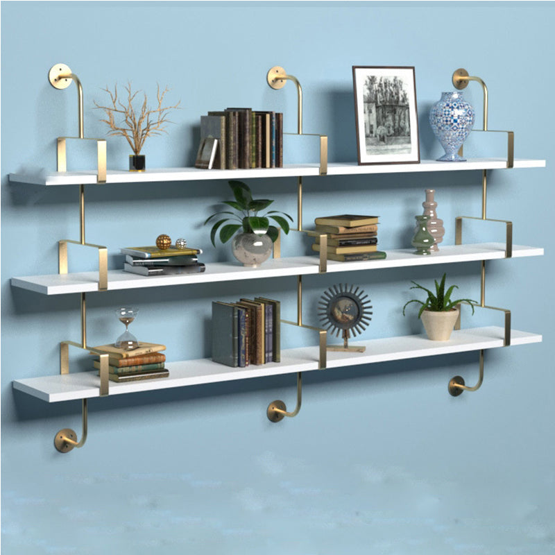 Wall-mounted Solid Wood Bookshelf Modern Bookcase with Shelf , 8" D