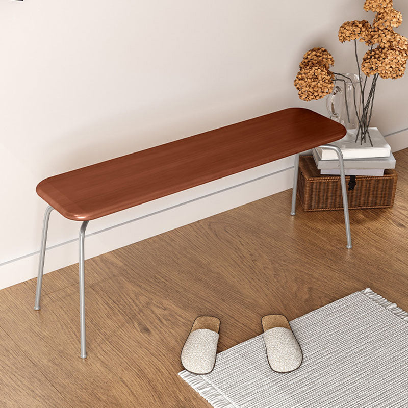 Modern Pine Bench Straight Legs Rectangle Seating Bench for Home Office