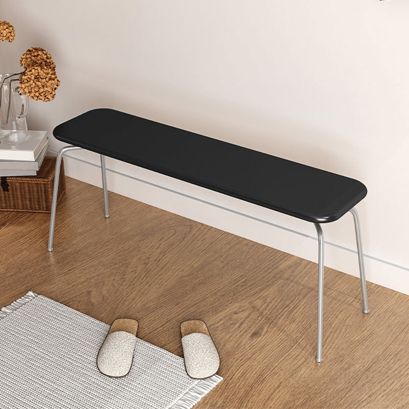 Modern Pine Bench Straight Legs Rectangle Seating Bench for Home Office