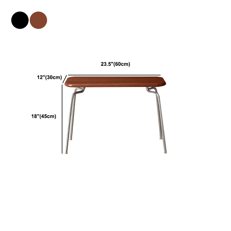 Modern Pine Bench Straight Legs Rectangle Seating Bench for Home Office