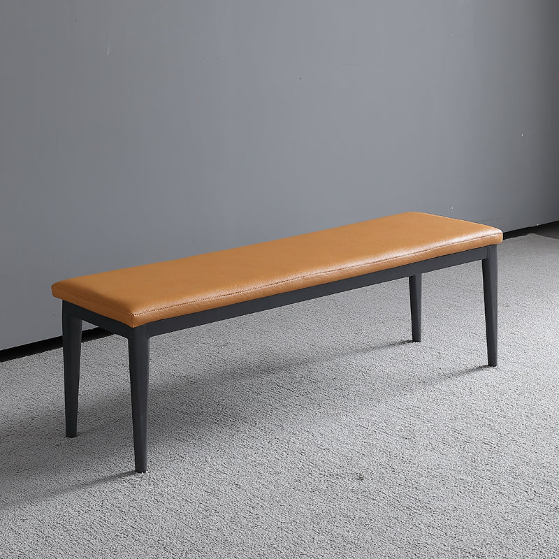 Modern Solid Color Seating Bench Upholstered Bench with Cushioned