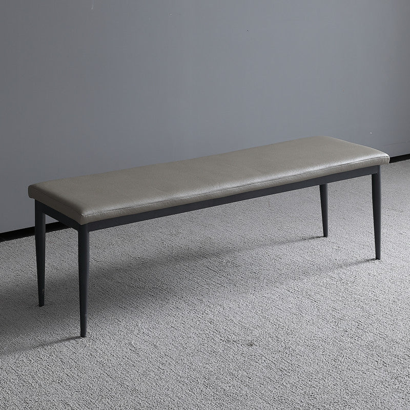 Modern Solid Color Seating Bench Upholstered Bench with Cushioned