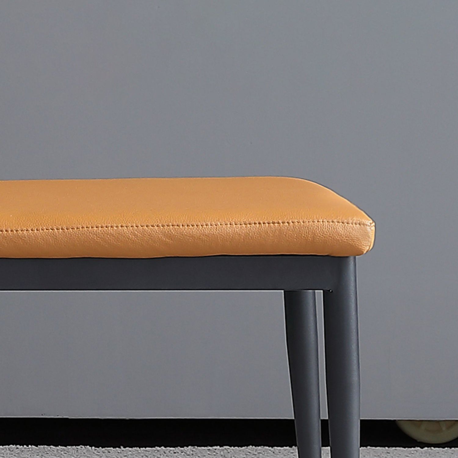 Modern Solid Color Seating Bench Upholstered Bench with Cushioned