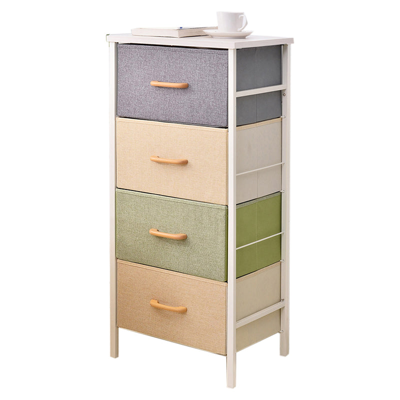 Contemporary Storage Chest Fabric Bins Chest with Drawers for Home/Office