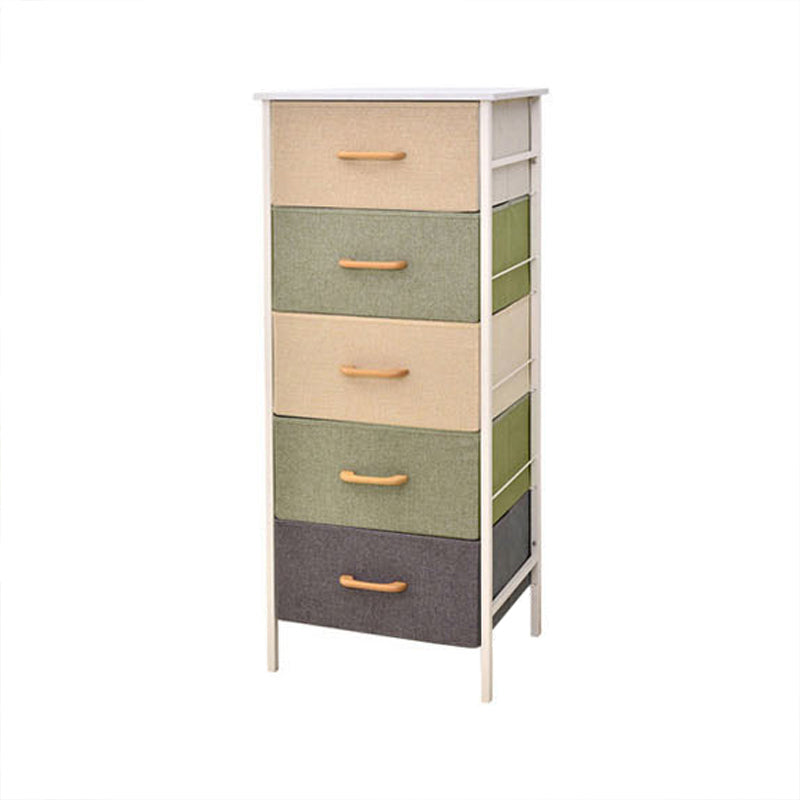 Contemporary Storage Chest Fabric Bins Chest with Drawers for Home/Office