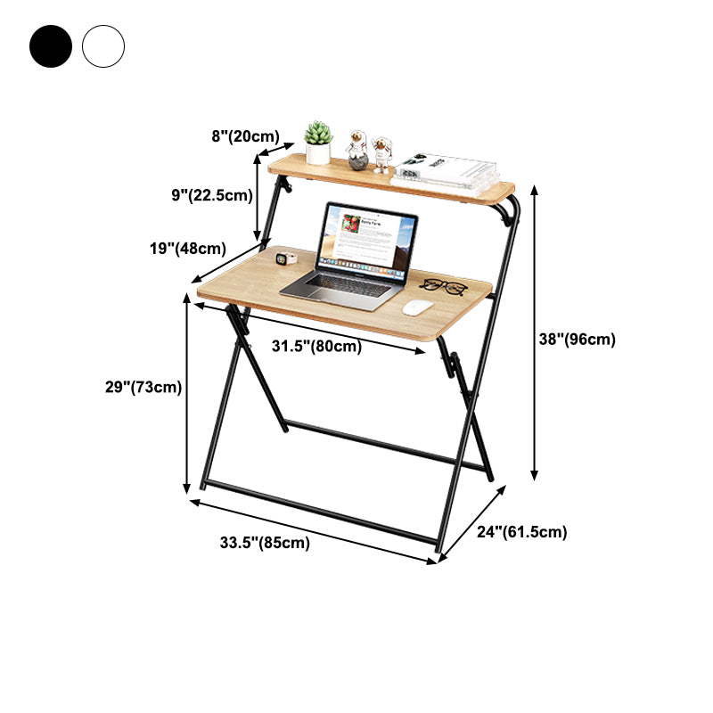 Modern Style Wooden Office Desk Rectangular Folding Writing Desk for Home