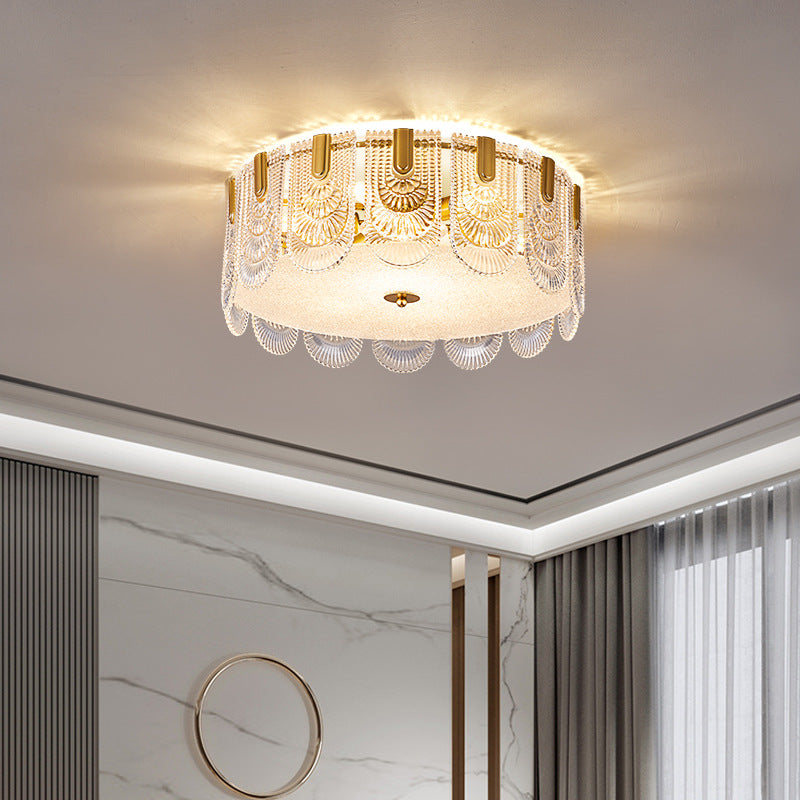 Nordic Glass Shade Ceiling Light Household Flush Mount for Bedroom