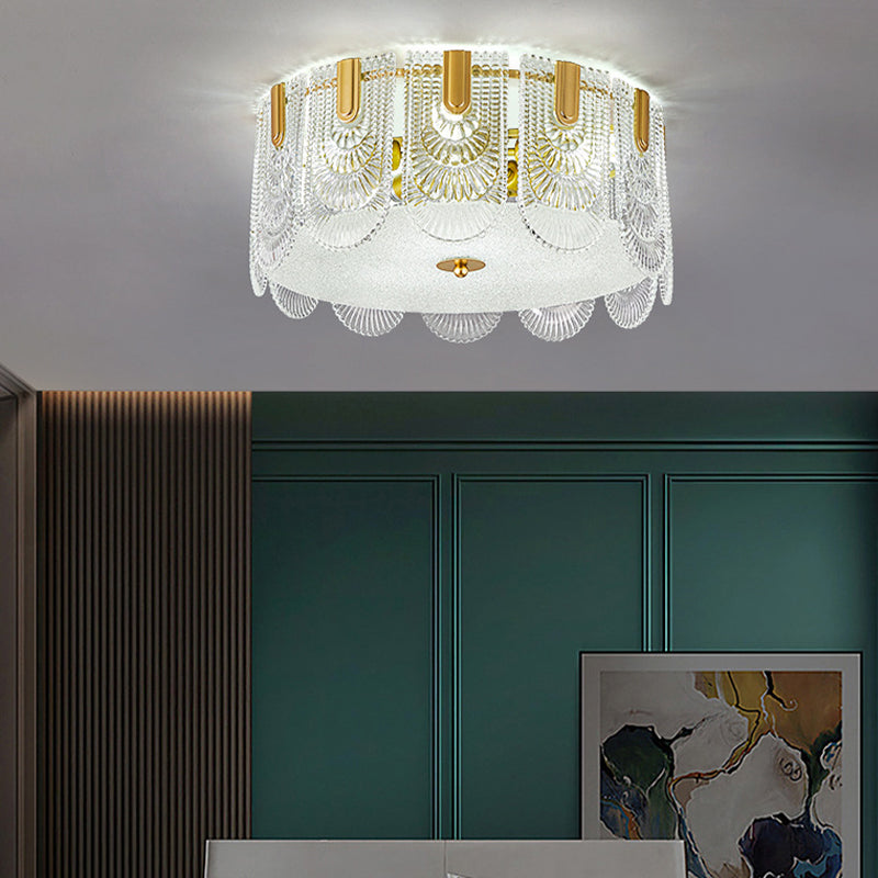 Nordic Glass Shade Ceiling Light Household Flush Mount for Bedroom