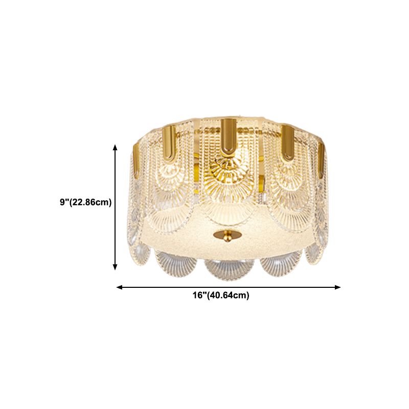 Nordic Glass Shade Ceiling Light Household Flush Mount for Bedroom