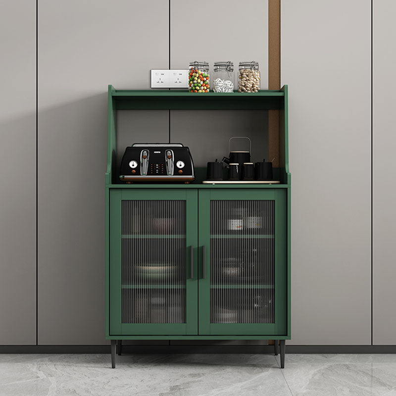 Wood Living Room Sideboard Cabinet Modern Server Cabinet with Glass Door