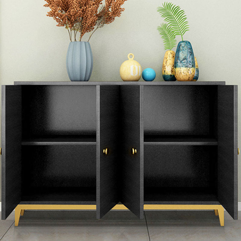 Modern Style Sideboard with 4-Door Credenza Cabinets for Dining Room