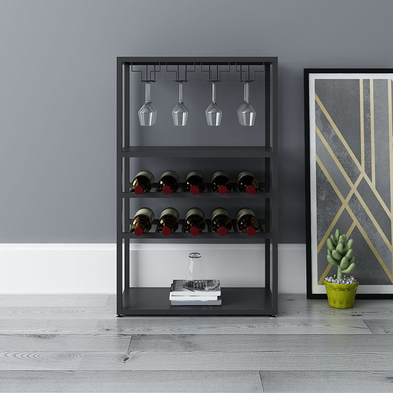 Modern Metal Floor Wine Holds up to 18 Bottles Wine Racks for Kitchen