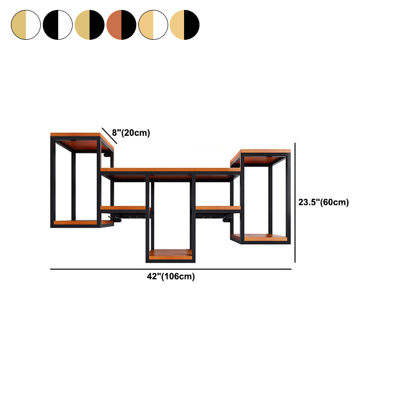 Iron Wall Mounted Wine Rack Industrial Wine Bottle & Glass Rack-41.7  x 7.8  x 23.6