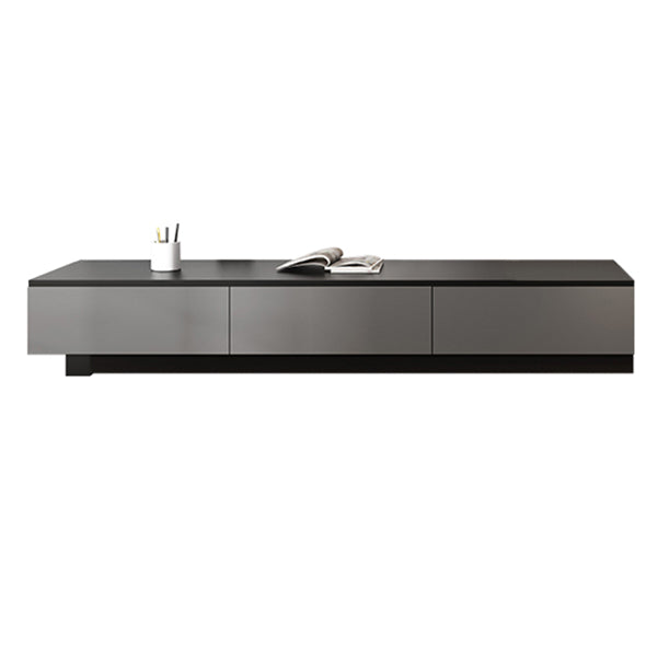 Modern TV Stand with Sliding Storage , TV Console in Grey Fit TVs for up to 71 / 92