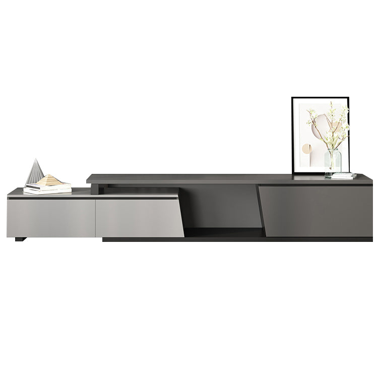 Gray TV Stand 71 / 92 - Inch Sliding Wood TV Console with Drawers