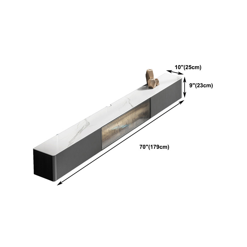Contemporary TV Stand Console with Drawers Floating TV Media Stand