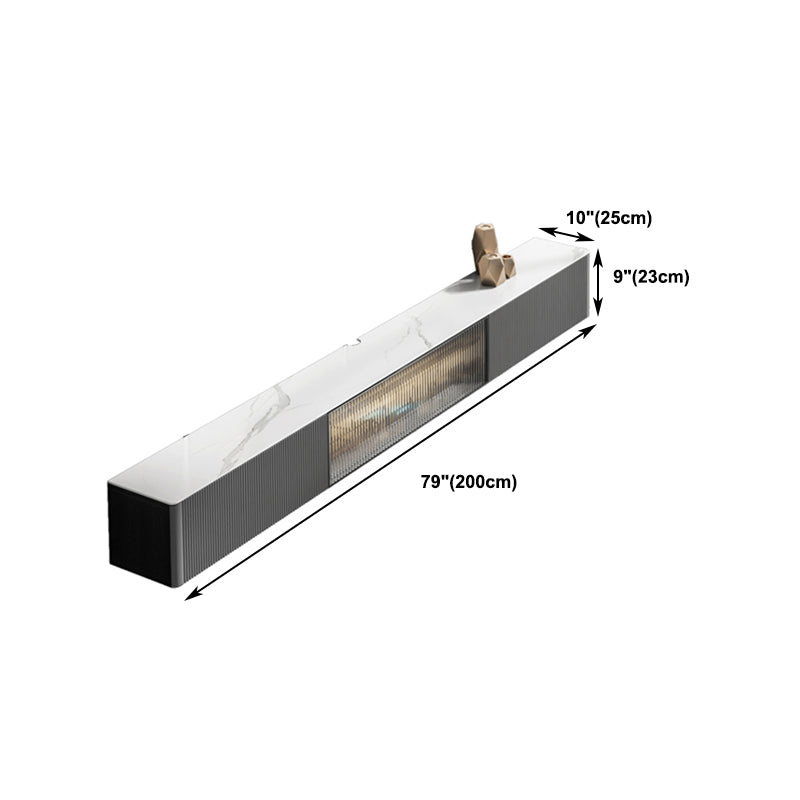 Contemporary TV Stand Console with Drawers Floating TV Media Stand