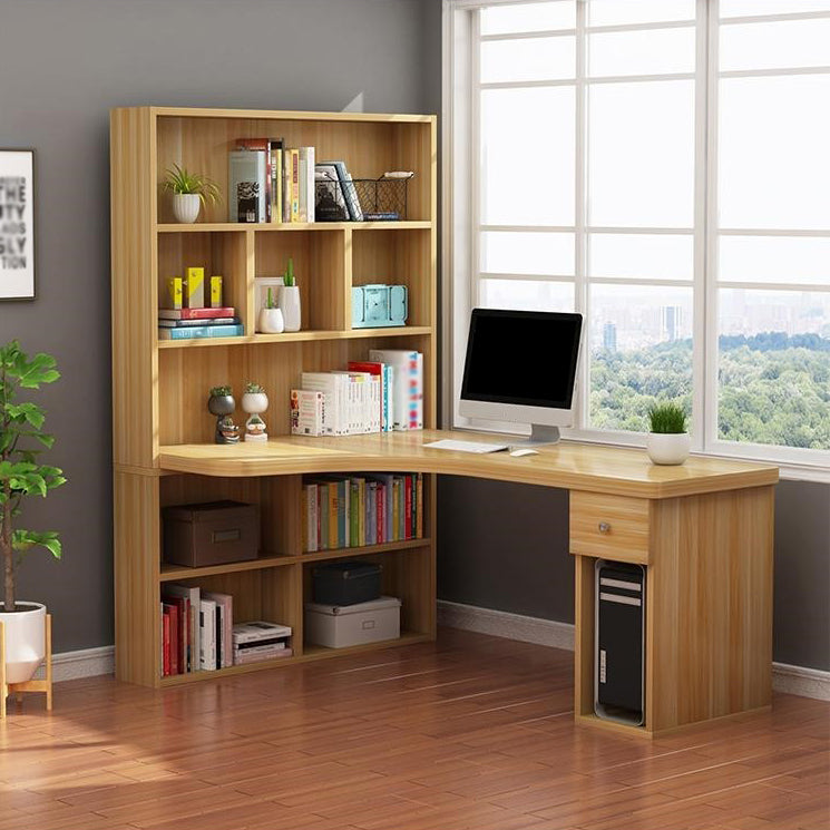 Manufactured Wood Corner Writing Desk Modern Desk With Bookshelf,47.2"L x 23.6"W x 28.5"H