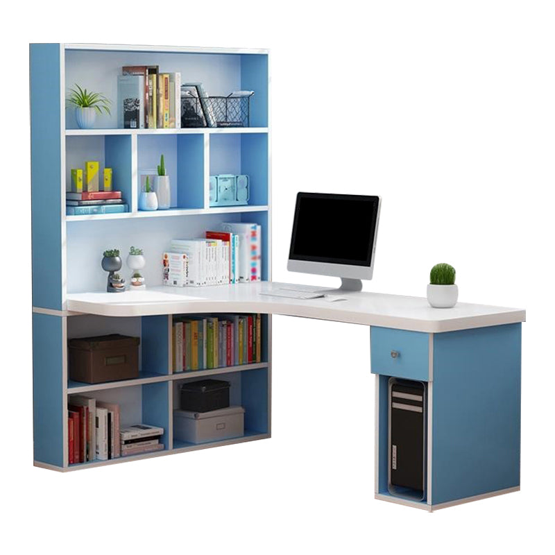 Manufactured Wood Corner Writing Desk Modern Desk With Bookshelf,47.2"L x 23.6"W x 28.5"H