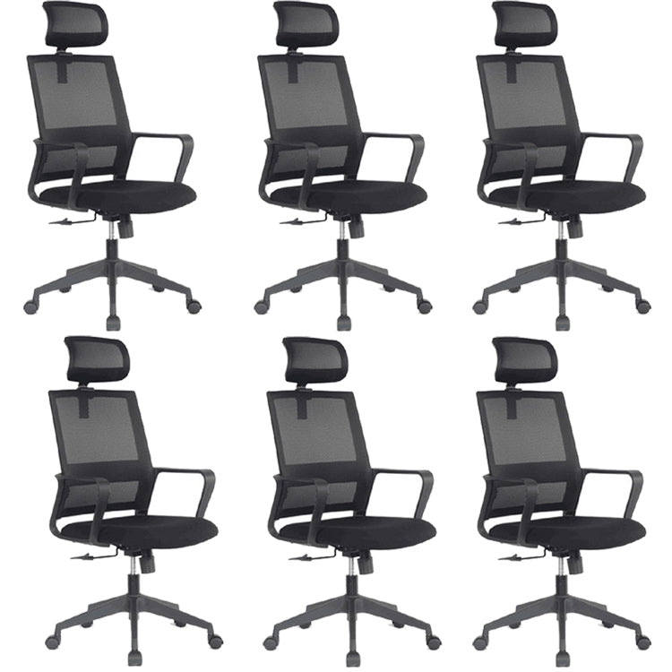 Modern Fixed Arms Office Chair Nylon Height-adjustable Desk Chair