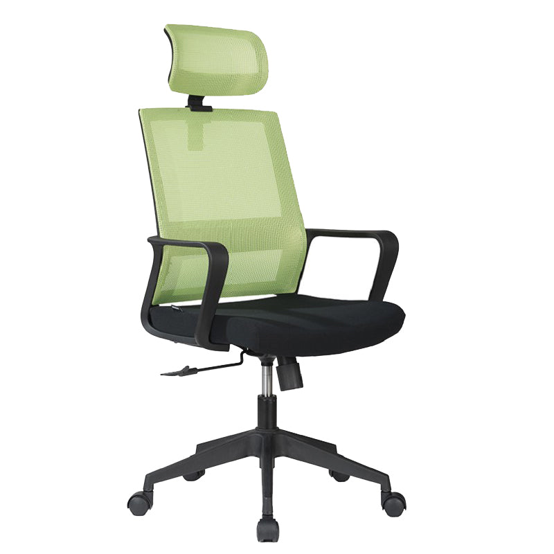 Modern Fixed Arms Office Chair Nylon Height-adjustable Desk Chair