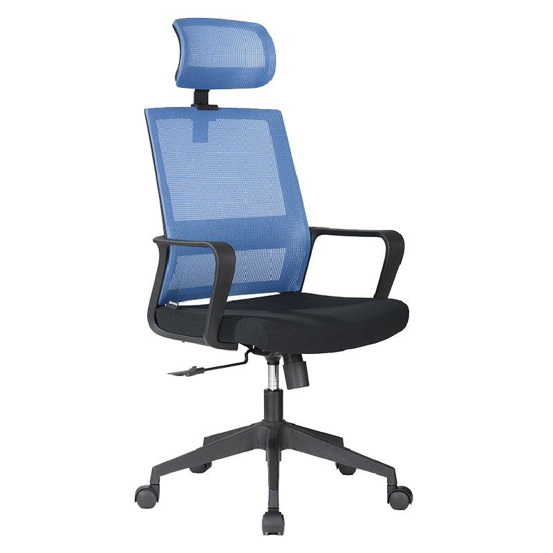 Modern Fixed Arms Office Chair Nylon Height-adjustable Desk Chair