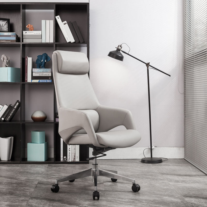 Modern Upholstered Office Chair Ergonomics Task Chair with Metal Base