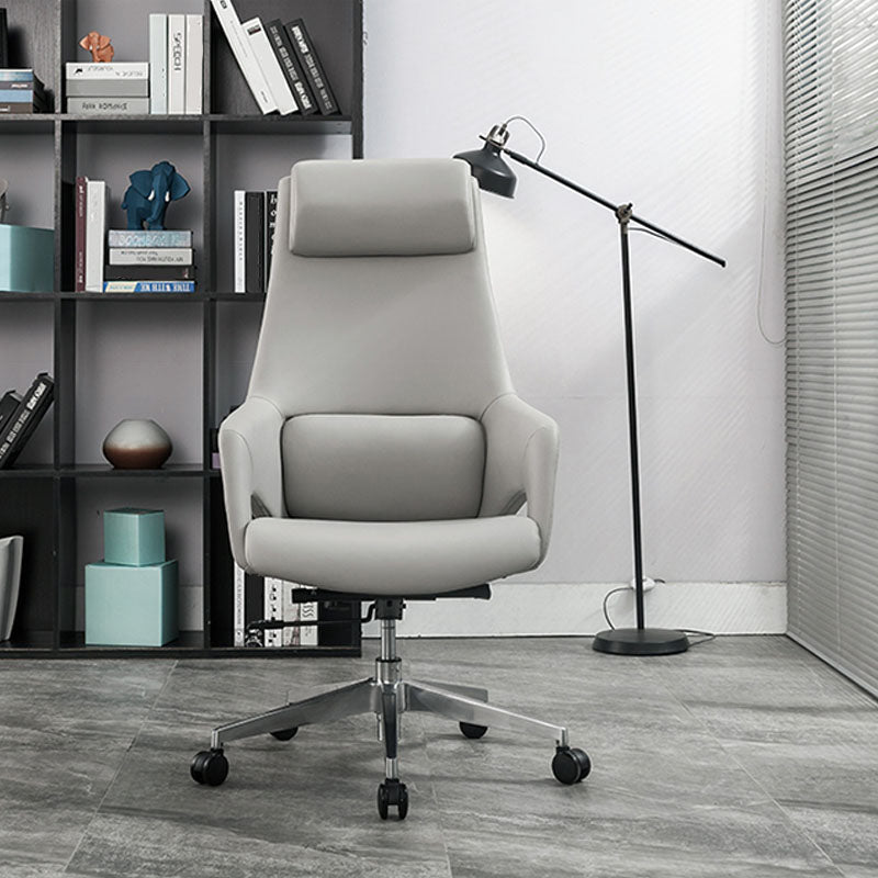 Modern Upholstered Office Chair Ergonomics Task Chair with Metal Base