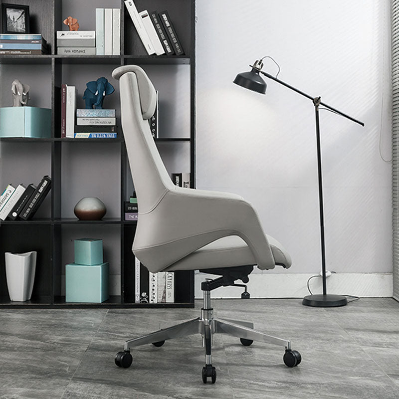 Modern Upholstered Office Chair Ergonomics Task Chair with Metal Base