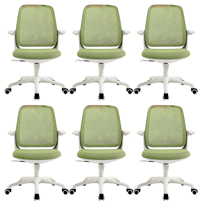 Deluxe Chair With Breathable AirGrid Back Fixed Arms White Frame Office Chair